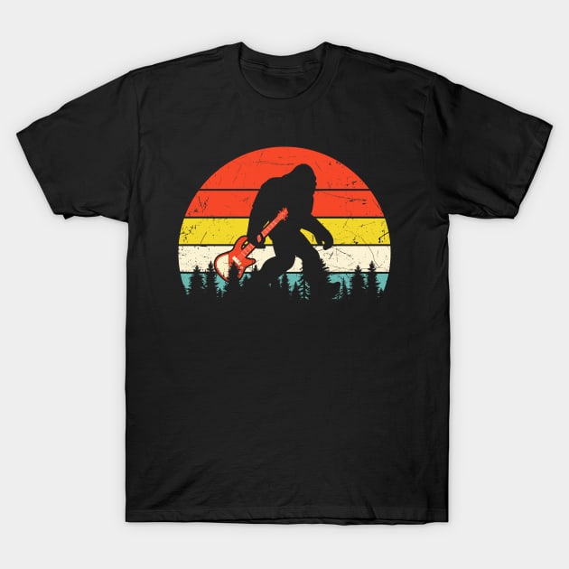 Bigfoot Bass Guitar Bass Player Bassist Music Guitarist T-Shirt by wfmacawrub